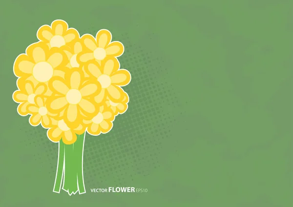 Fleur vecteur fond coloré — Image vectorielle