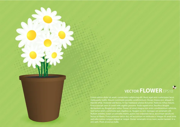 Vaso con fiori — Vettoriale Stock
