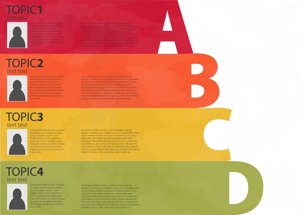 Modèle de conception letteres bannière — Image vectorielle