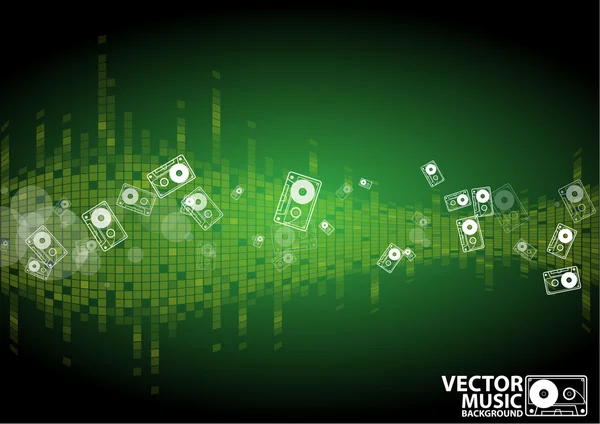 Vektor zenei aláfestés — Stock Vector