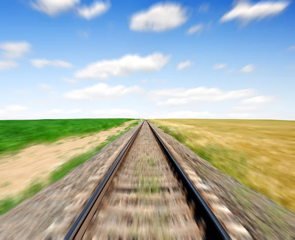 Moção ferroviária turva — Fotografia de Stock