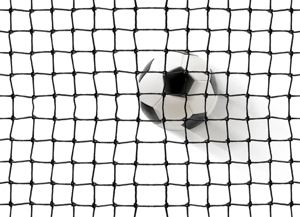 stock image Soccer ball flying into the gates