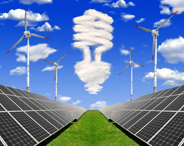 雲から電球 — ストック写真