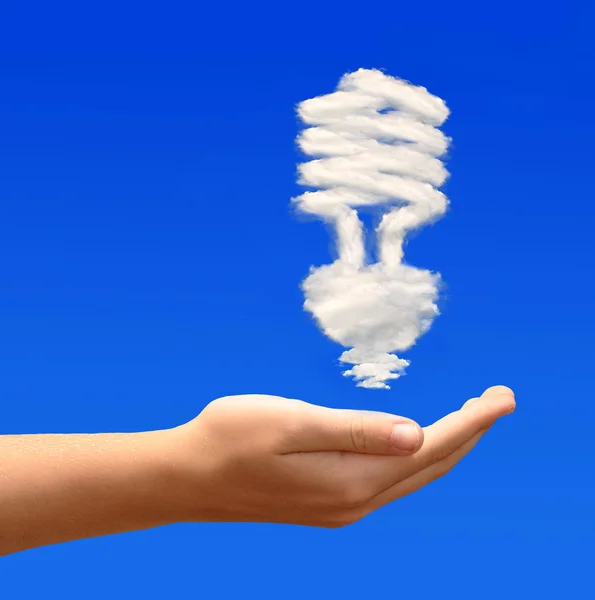 雲から電球 — ストック写真