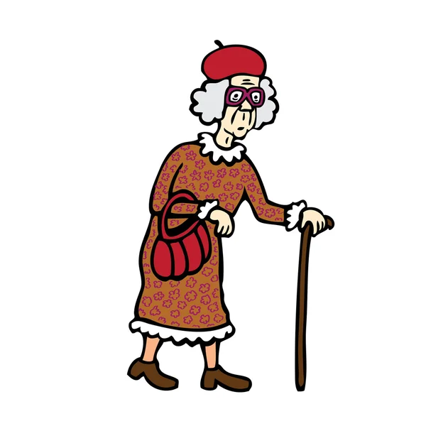 Old Lady — Stock Vector