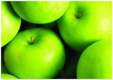 The fresh green apple clipart