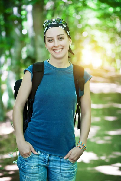 Attractive girl on a walk — Stock Photo, Image