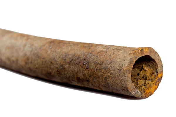 Old corroded iron pipe — Stock Photo, Image