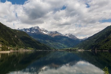 Lago di Poschiavo, lake in Switzerland Alps clipart