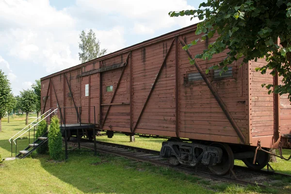 Memorial wagon museum near station Skrunda, Letónia — Fotografia de Stock
