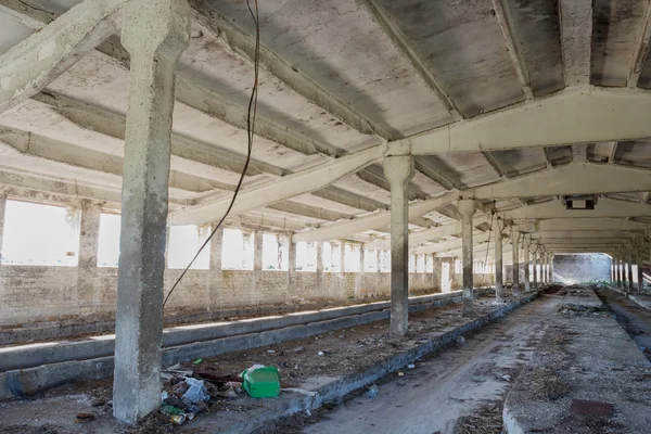 stock image Abandoned industrial building interior