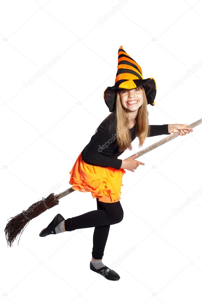 Little witch flying