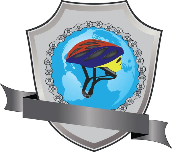 Велосипедист логотип — стоковий вектор