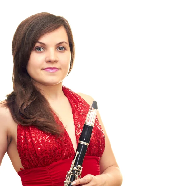 stock image Girl with clarinet