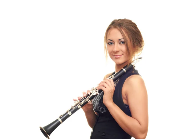 stock image Girl with clarinet