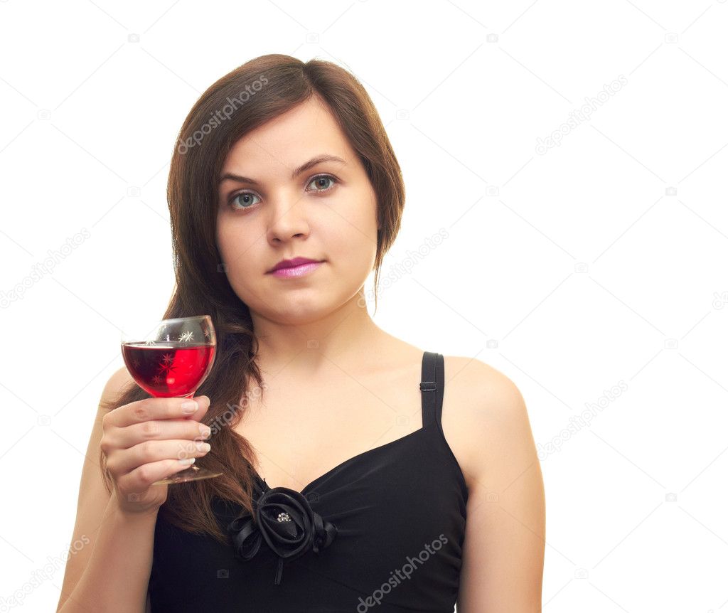 Beautiful girl with a glass — Stock Photo © ara245 #10762558