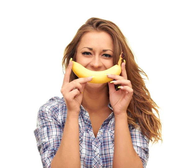 Banán mosoly — Stock Fotó