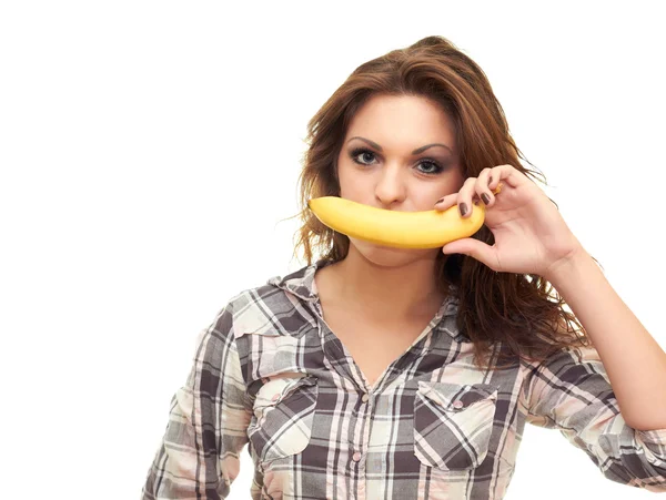 Banana sorriso — Foto Stock