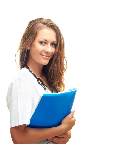 Doctor with a folder — Stock Photo, Image