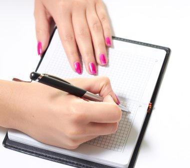 Writing in diary clipart