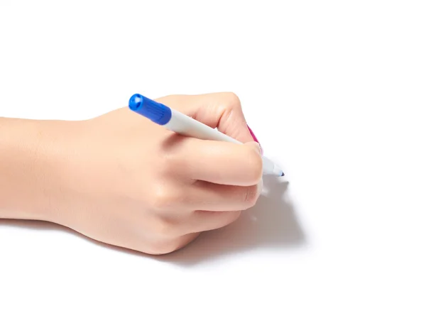Hand with marker — Stock Photo, Image