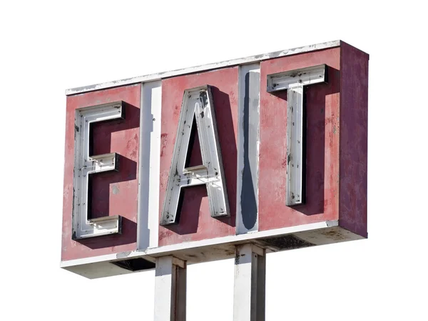Eat Sign Decay Isolated — Stock Photo, Image