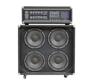 Retro Bass Amplifier Isolated clipart