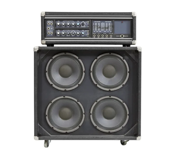 Retro Bass Amplifier Isolated — Stock Photo, Image