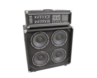 Old Bass Amplifier Isolated clipart