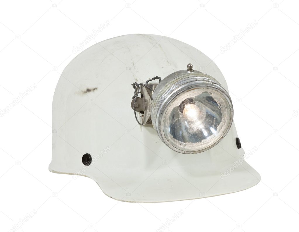 Vintage Mining and Caving Hard Hat Isolated