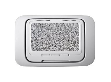 Airplane Seat Back Television with Static Screen clipart