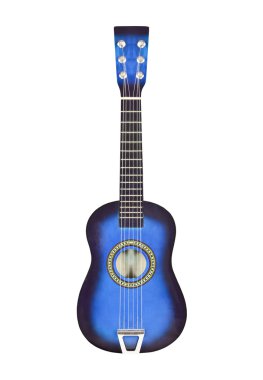 Blue Toy Ukulele Size Guitar Isolated clipart