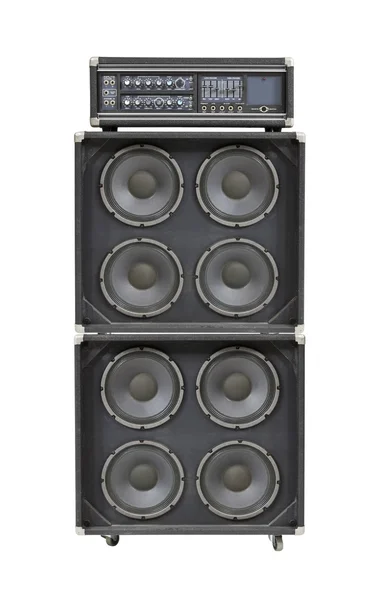 Vintage Bass Stack Amplifier Isolated — Stock Photo, Image