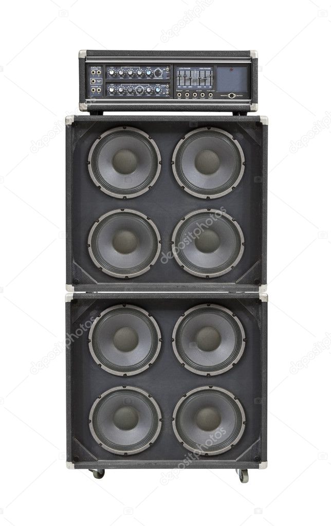 Vintage Bass Stack Amplifier Isolated