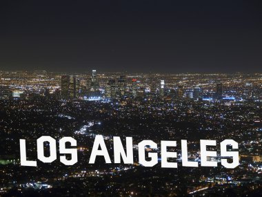 Downtown Los Angeles Night clipart