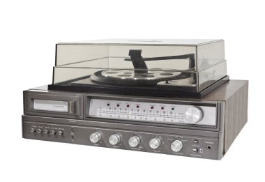 Vintage 1970s 8 Track Stereo Record Player clipart