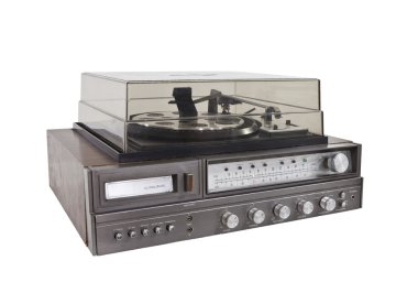 Retro Hi-Fi Stereo Isolated with Clipping Path clipart