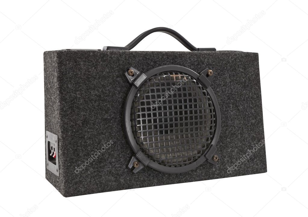Old Car Audio Boom Box Woofer Isolated