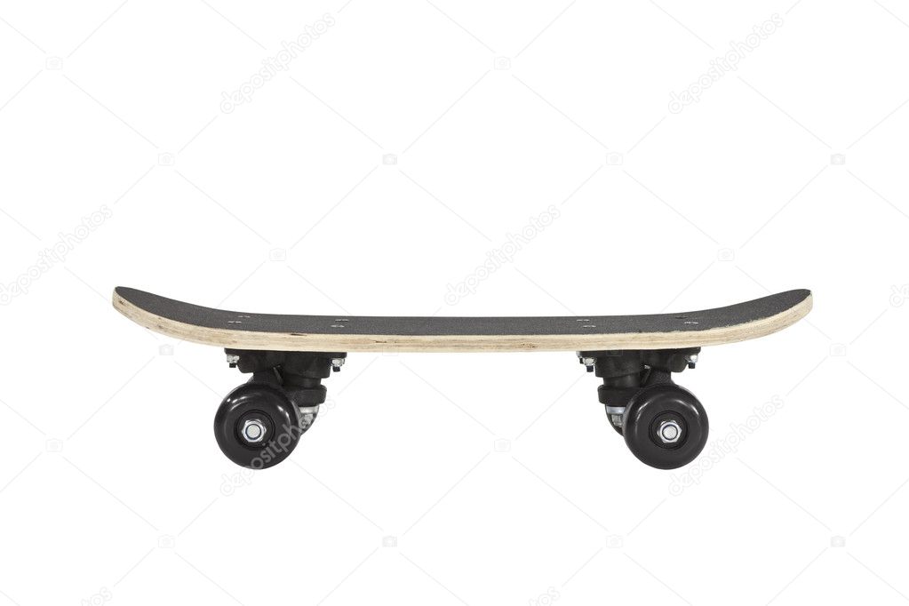 Skateboard Profile Isolated With Clipping Path