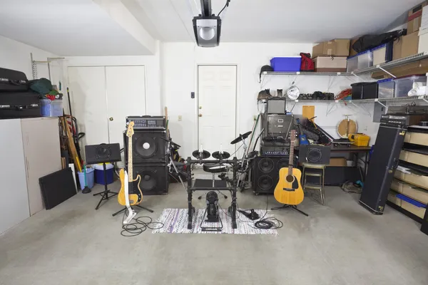 Garage Band Attrezzature musicali — Foto Stock