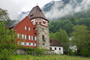 Old house in the Principality of Liechtenstein clipart