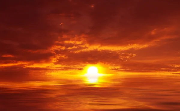Pôr do sol abstrato no mar — Fotografia de Stock