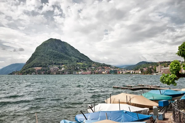 Luganské jezero. Švýcarsko. Evropa. — Stock fotografie