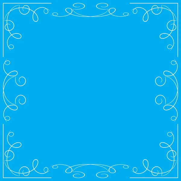 Modrý květinový rámeček — Stockový vektor