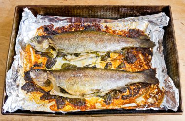 Melissa ile Fırında Alabalık