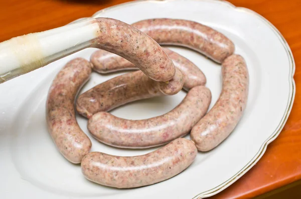 Homemade traditional sausage — Stock Photo, Image