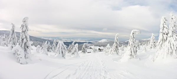 Panorama na Montanha Snieznik — Fotografia de Stock