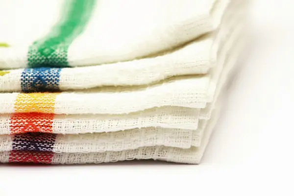 Asciugamani su sfondo bianco — Foto Stock