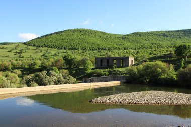 Altai dağlarındaki güzel göl