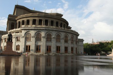 The building of Yerevan state theatre of opera and ballet, architect Aleqsandr Tamanyan, 1936 clipart